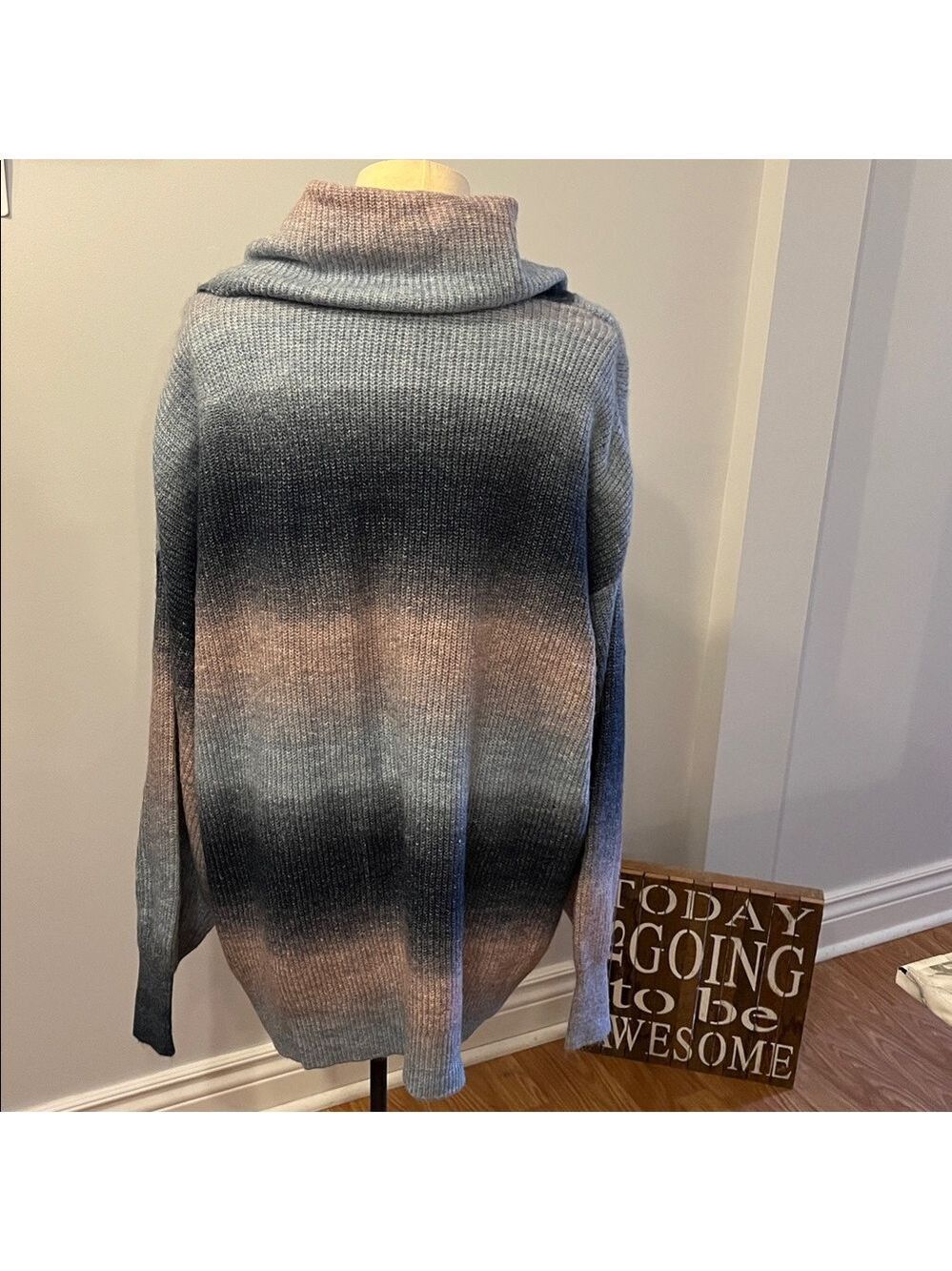 GEORGE Cowl Neck Rainbow Sweater Size 3X NWT - Picture 5 of 10